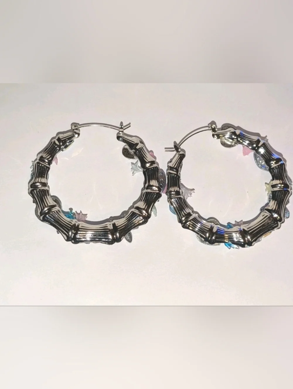 Sea Treasures-Hand Crafted Large Hoop Earrings